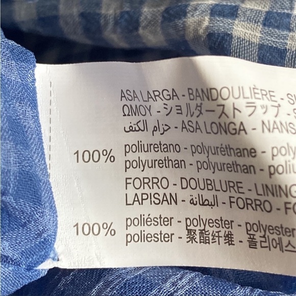 NWT. Zara Blue/White Gingham Organza Bag 💙 - Picture 7 of 7